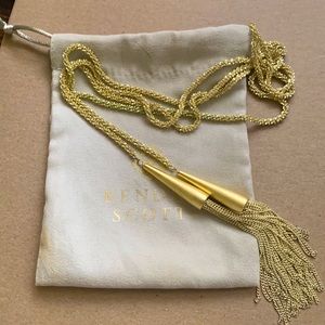 Kendra Scott gold lariat necklace